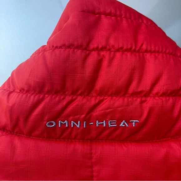 COLUMBIA Sz L Omni Heat and Omni Shield Zipper Garage Closure Pockets Vest - Picture 5 of 12